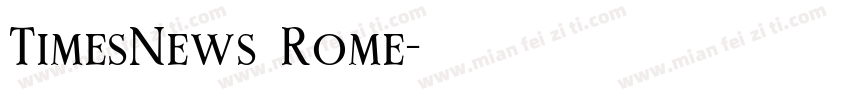TimesNews Rome字体转换